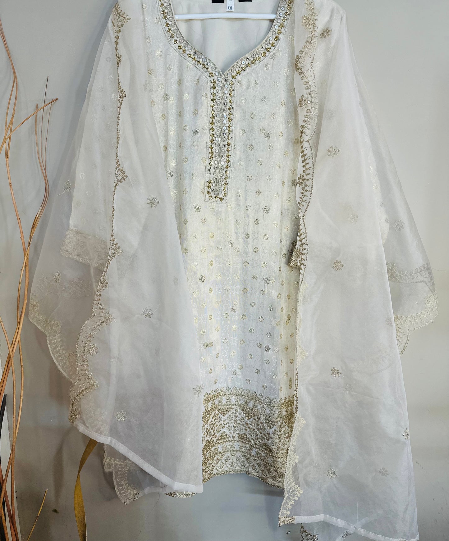 Silk Blend Sharara Suit