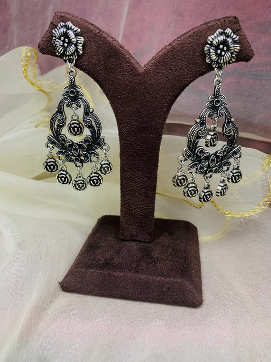 Antique Oxidised Chandbali