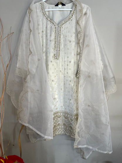 Silk Blend Sharara Suit